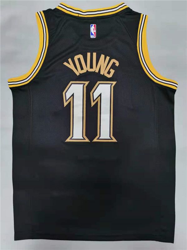Men Atlanta Hawks #11 Young Black 2021 Nike Game NBA Jersey